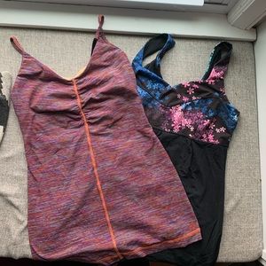 Two Womens Lululemon Workout Tanks Size 6